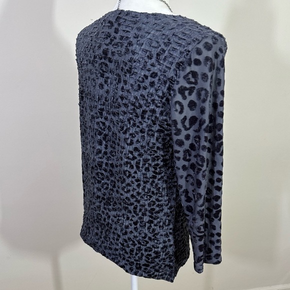 Rafael sz lg top silvery blue shade with same shade print with a touch of velvet - Picture 10 of 12